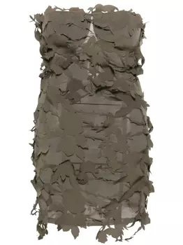 Платье мини из тюля Blumarine, зеленый