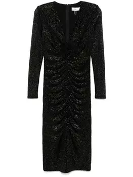 Платье мини из тюля в горох NISSA, черный