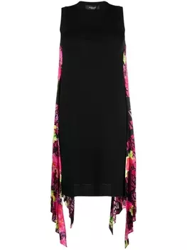 Платье мини из вирджинской шерсти Versace, черный