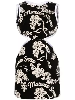 Платье мини Jacquard Towels Marine Serre, черный