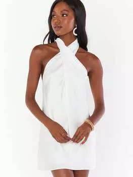 Платье-Мини Jasmine с бретелью через шею Show Me Your Mumu, белый