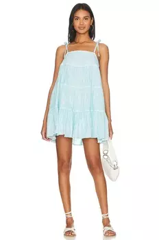 Платье мини juliet dunn Trapeze, цвет Turquoise & Silver