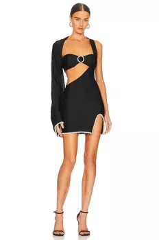 Платье мини Khanums Knur Pearl Trim, черный