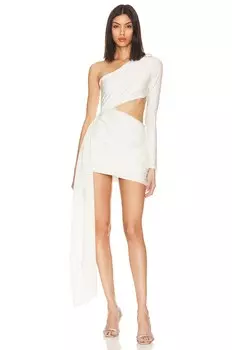 Платье мини Khanums X Revolve One Shoulder Sash, цвет Arctic Ivory