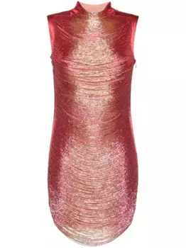 Платье мини Kyma с бисером Cult Gaia, розовый