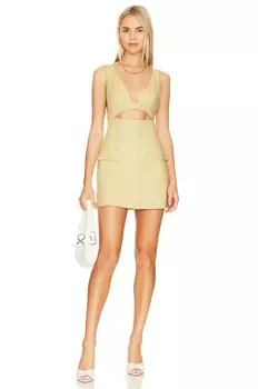 Платье мини L'Academie Stretch Linen, цвет Linen Beige