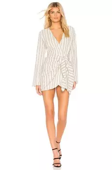 Платье мини L'Academie The Meadow, цвет White Stripe