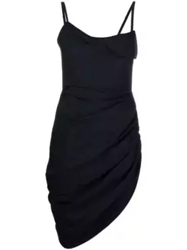 Платье мини La Robe Saudade с драпировкой JACQUEMUS, синий