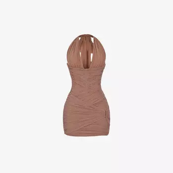 Платье мини Laetitia с корсетом и эластичной тканью House Of Cb, цвет hazelnut
