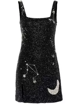 Платье мини Le Sable с пайетками STAUD, черный