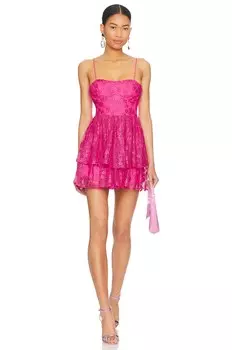Платье мини Lovers and Friends Jia, цвет Electric Pink Floral
