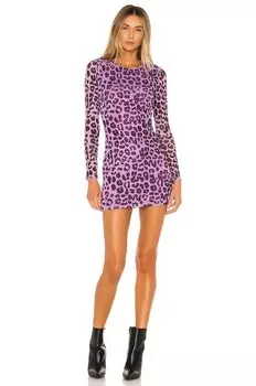 Платье мини Lovers and Friends Sasha, цвет Purple Leopard