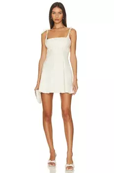 Платье мини LPA Perla Fringe Trim, цвет Pearl