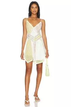 Платье мини MAJORELLE Cady, цвет Ivory & Pale Yellow