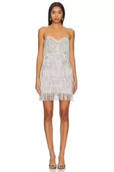 Платье мини MAJORELLE Samara, серебряный