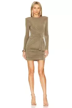 Платье мини MISHA Evetta, хаки