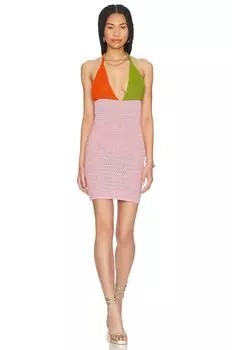 Платье мини MORE TO COME Kiki Crochet, цвет Pink Multi