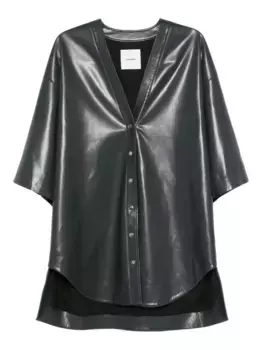 Платье мини на пуговицах Nanushka, синий