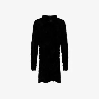 Платье мини Narivo из смесового шелка с длинными рукавами и цветочным принтом Iro, цвет bla01