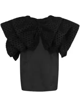 Платье мини Natalie с крупным бантом ROTATE BIRGER CHRISTENSEN, черный