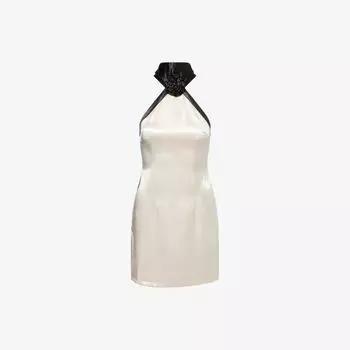 Платье мини Noemi rose Amy Lynn из сатина с аппликацией, белый