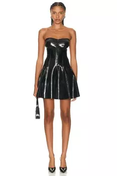 Платье мини Norma Kamali Strapless Grace, черный