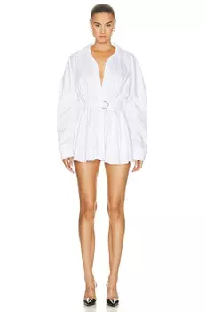 Платье мини Norma Kamali Super Oversized Bf Nk Shirt Flared, белый