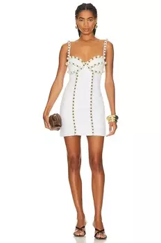 Платье мини PatBO Pearl Beaded, кремовый