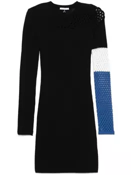 Платье мини Patrizia Pepe в стиле колор-блок, черный