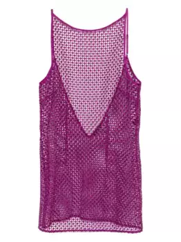 Платье мини Pointillee с V-образным вырезом Kiki de Montparnasse, фиолетовый