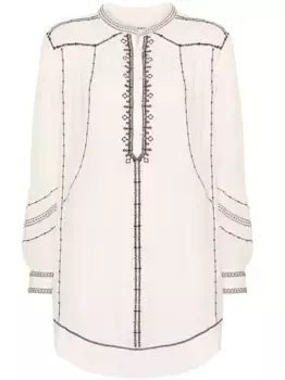 Платье мини Pradel с воротником-стойкой MARANT TOILE, нейтральный