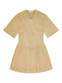 Платье мини с эффектом потертости GANNI, нейтральный