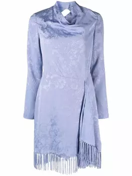 Платье мини с бахромой Simkhai, синий