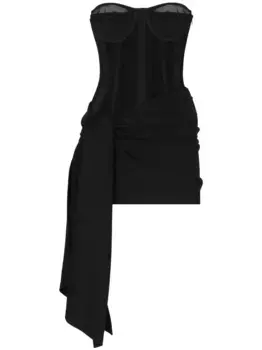 Платье мини с бюстье и драпировкой DOLCE & GABBANA, черный