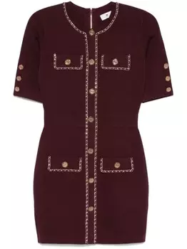 Платье мини с цепочкой Elisabetta Franchi, красный