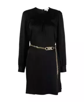 Платье мини с цепочкой Empire Michael Kors, черный