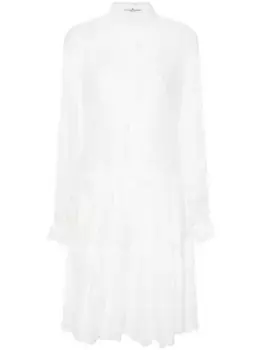 Платье мини с цветочной вышивкой Ermanno Scervino, белый