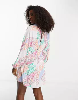 Платье мини с цветочным принтом ASOS DESIGN