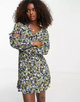 Платье мини с цветочным принтом и оборками на подоле Nothing's Child Tash Nobody's Child