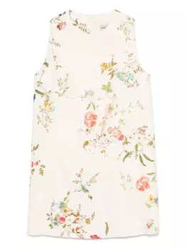 Платье мини с цветочным принтом Semicouture, нейтральный