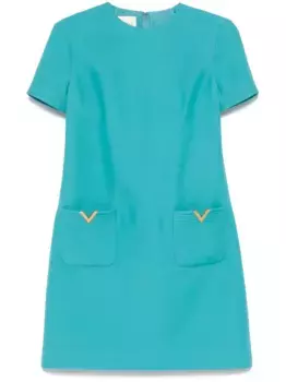 Платье мини с декором VGold VALENTINO GARAVANI, синий
