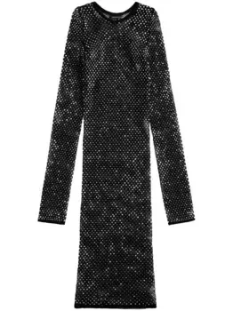 Платье мини с длинными рукавами BALENCIAGA, черный