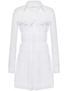 Платье мини с драпировкой Alberta Ferretti, белый