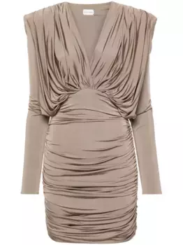 Платье мини с драпировкой Magda Butrym, нейтральный