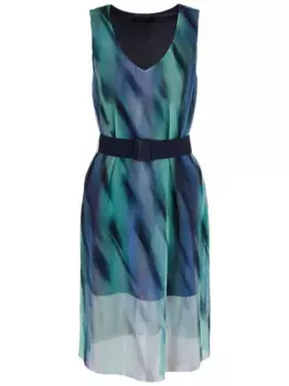 Платье мини с графичным принтом Armani Exchange, синий