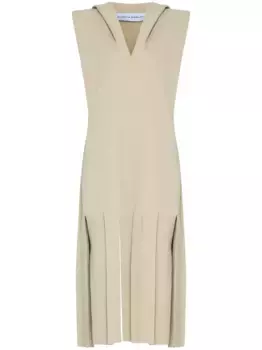 Платье мини с капюшоном и бахромой Gloria Coelho, нейтральный