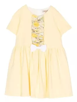 Платье мини с короткими рукавами Hucklebones London, желтый