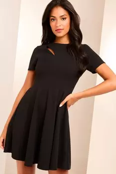 Платье мини с короткими рукавами и вырезами Lipsy, черный
