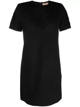 Платье мини с короткими рукавами TWINSET, черный