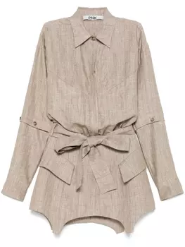 Платье мини с корсетной юбкой PNK, коричневый